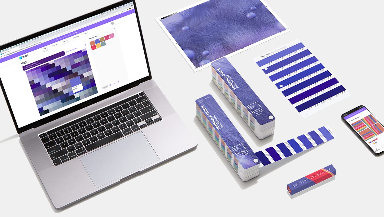 Very Peri in Packaging and Multi-Media Design