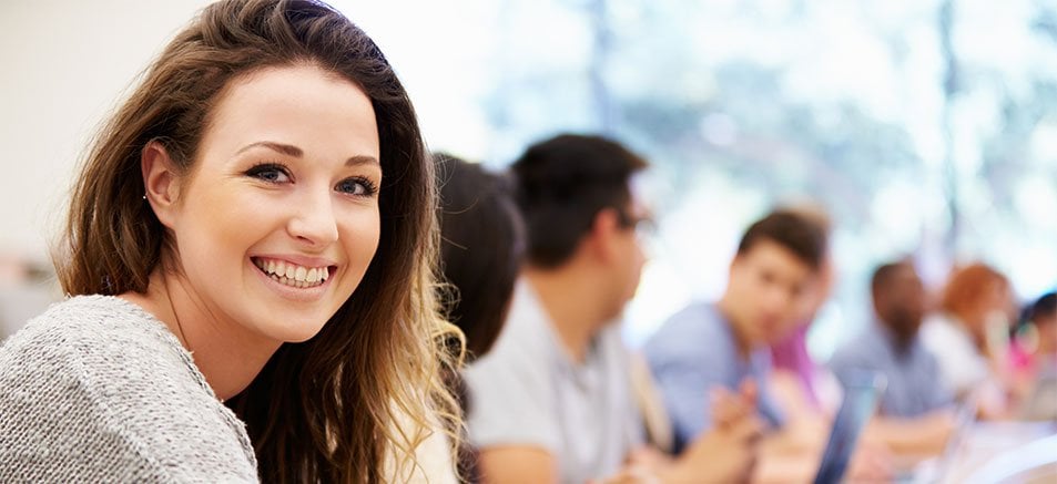 female student smiling